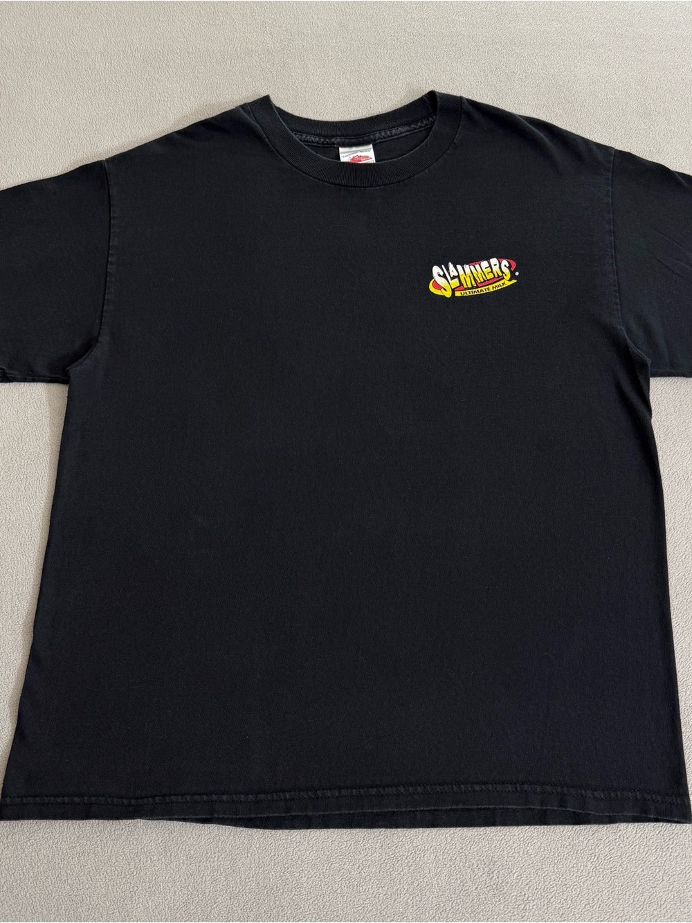 Vintage Slammers Chocolate Milk Promo T-shirt Large Milkshake Snack Tee Y2K
